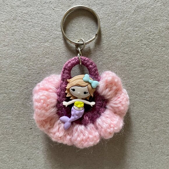 Handmade Bag Charm, Keychain Charm, Crochet Gift, Charm With Bird House - Picture 4 of 7